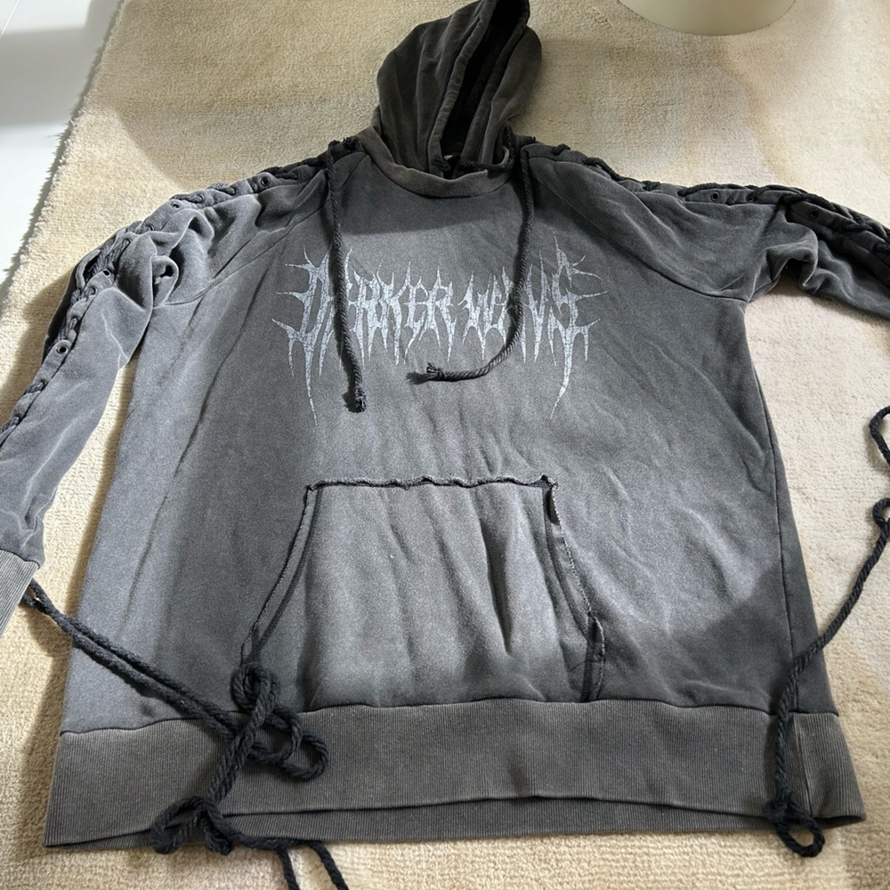 Darker wave oversized hoodie medium